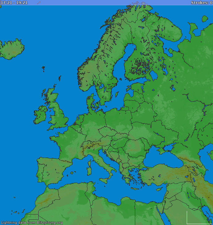 Lightning map Europe 2018-09-08 10:00:00